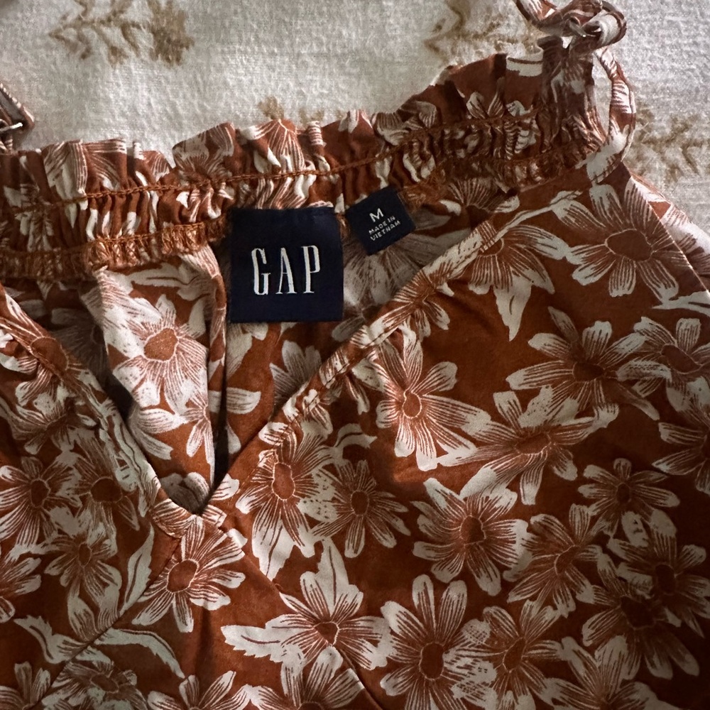 GAP Brown and White Floral Camisole
